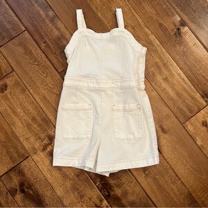 A&F girls white denim jumper size 7